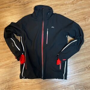 KJUS System Stormhood Dermizax Ski Jacket M Sz 50 Black Red  Thinsulate Recco